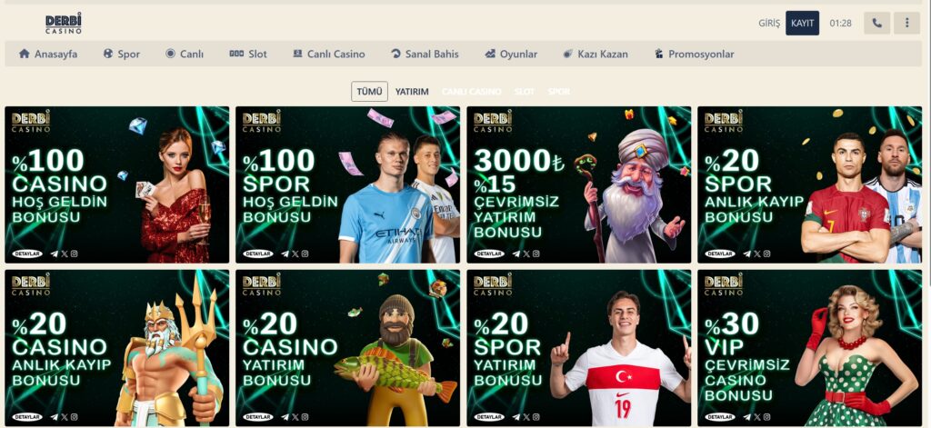 derbicasino bonusları