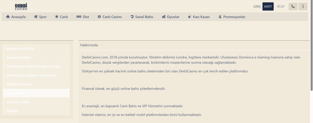 derbicasino güvenilir mi